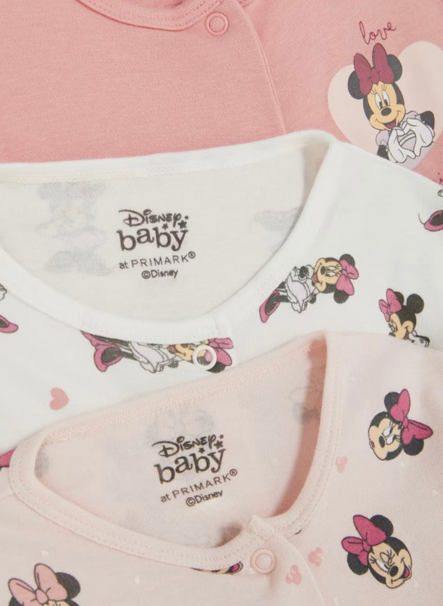 Lot 3 grenouillères Disney Rose