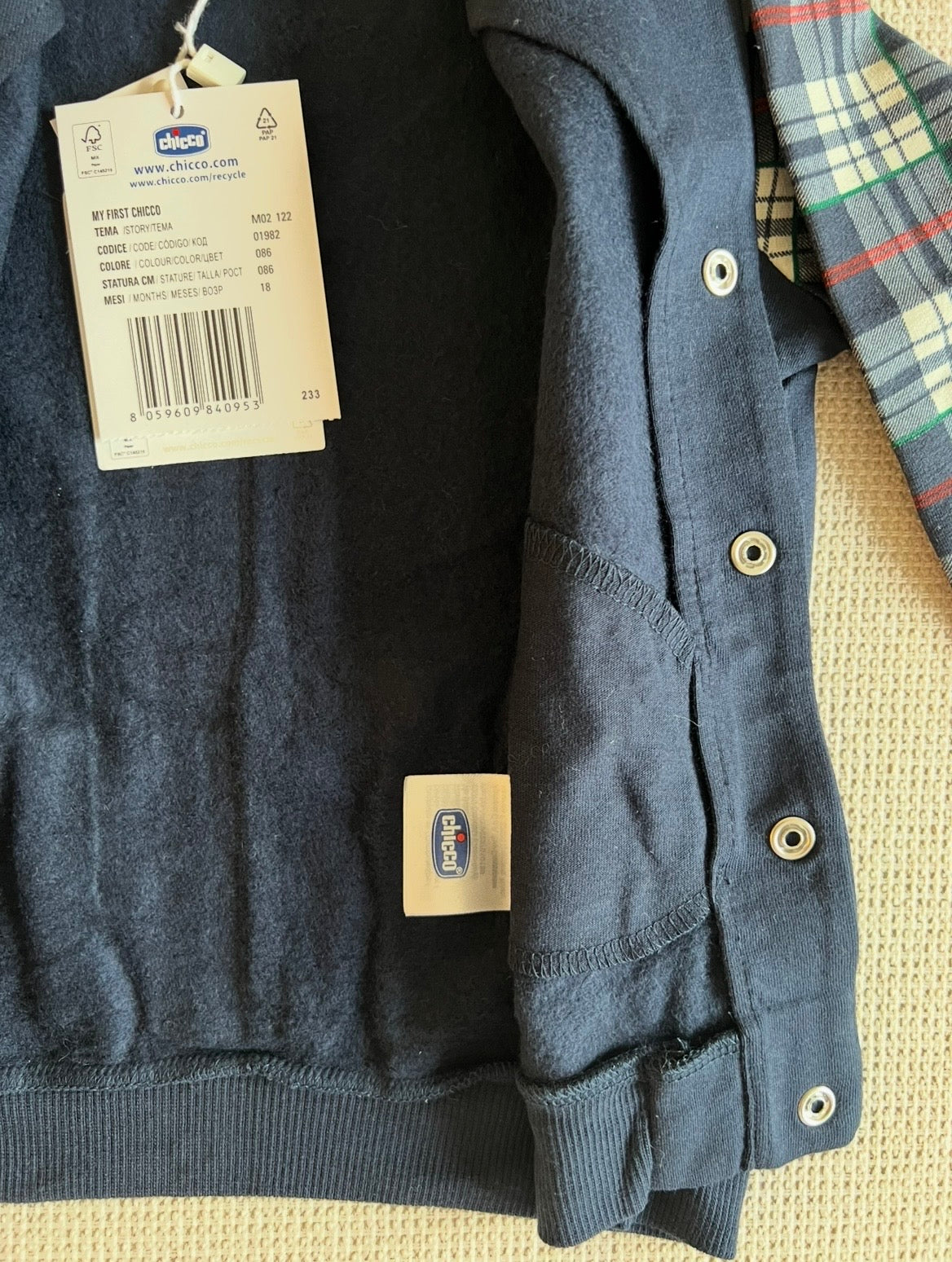 Gilet bleu marine avec manches pour garçons