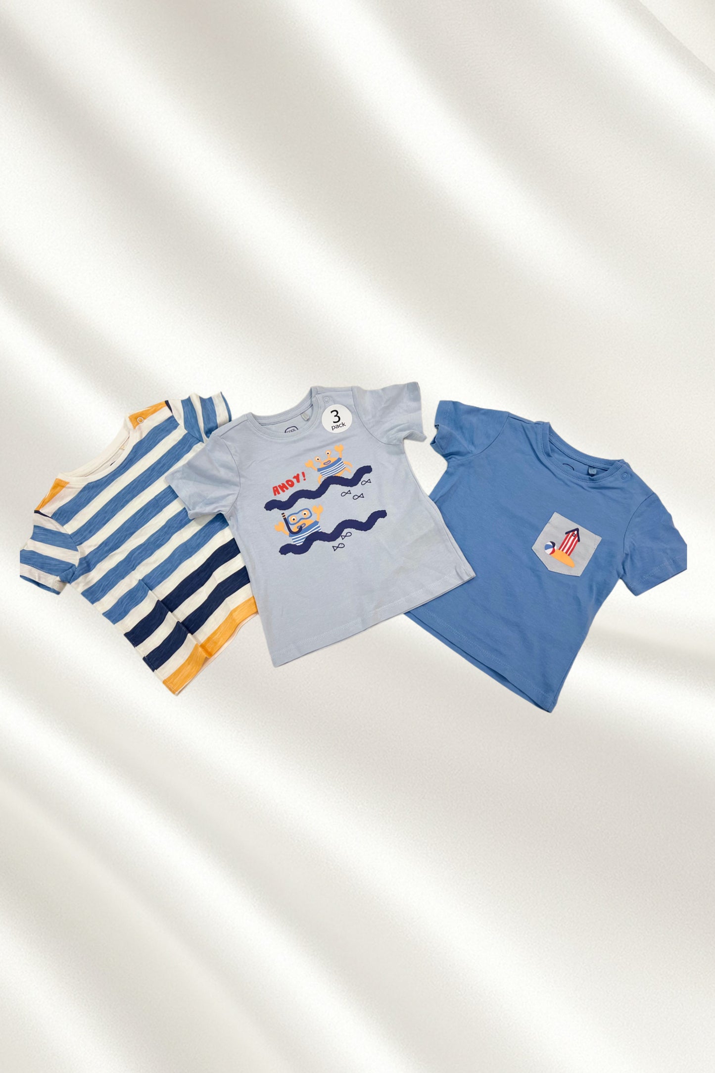 Pack 3 T-shirts bleus
