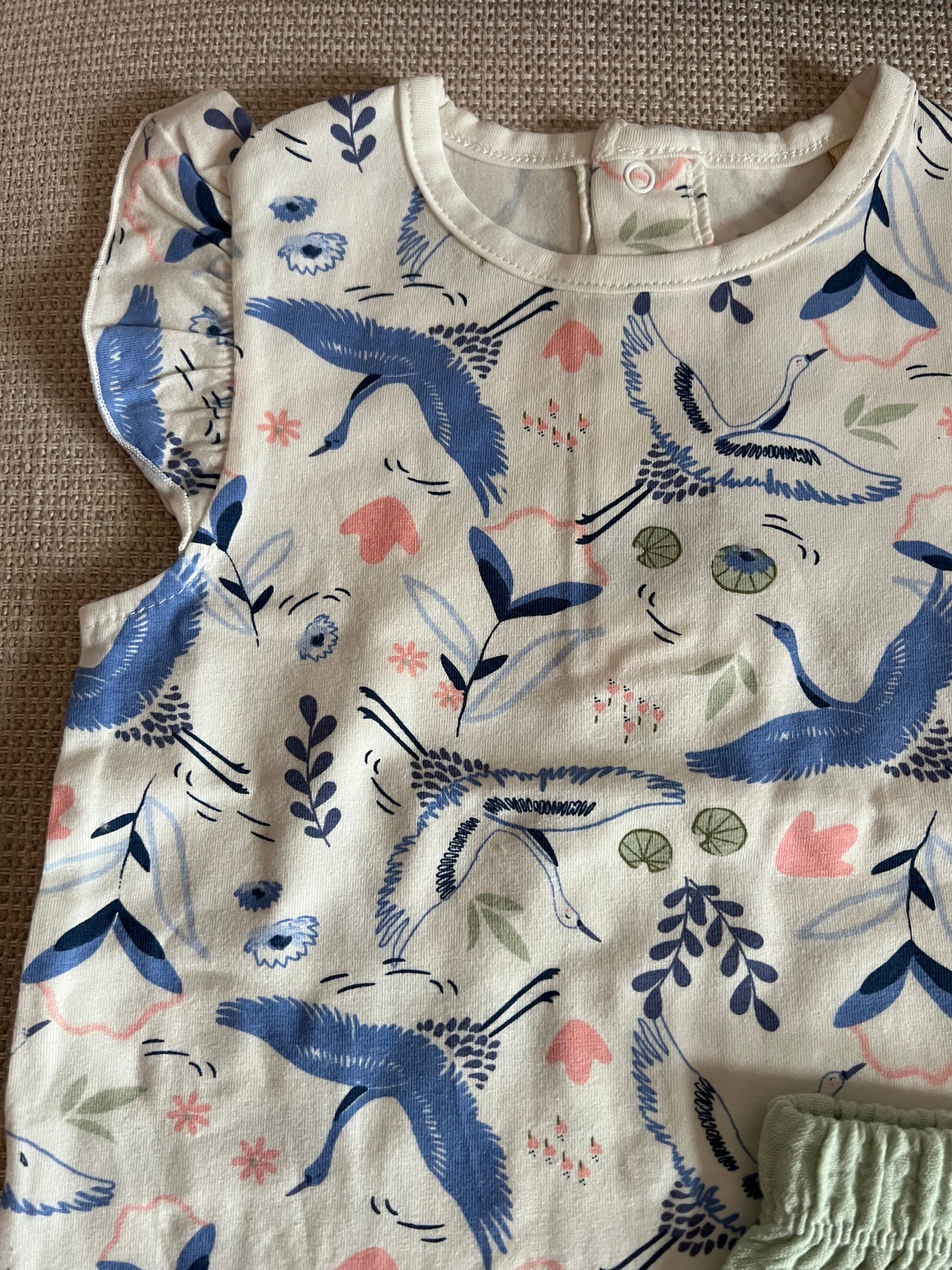 Ensemble 2 pcs Tshirt & short vert en coton Tiana fille