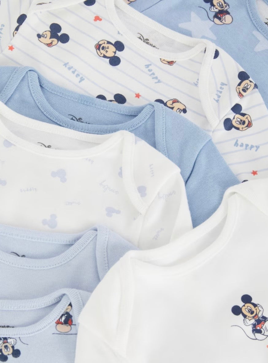 Pack 7 bodies manches longues Disney en Bleu