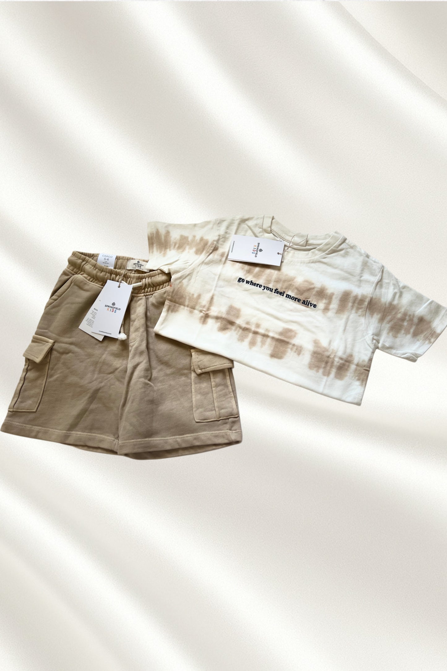 Ensemble 2 Pcs T-shirt & short Beige