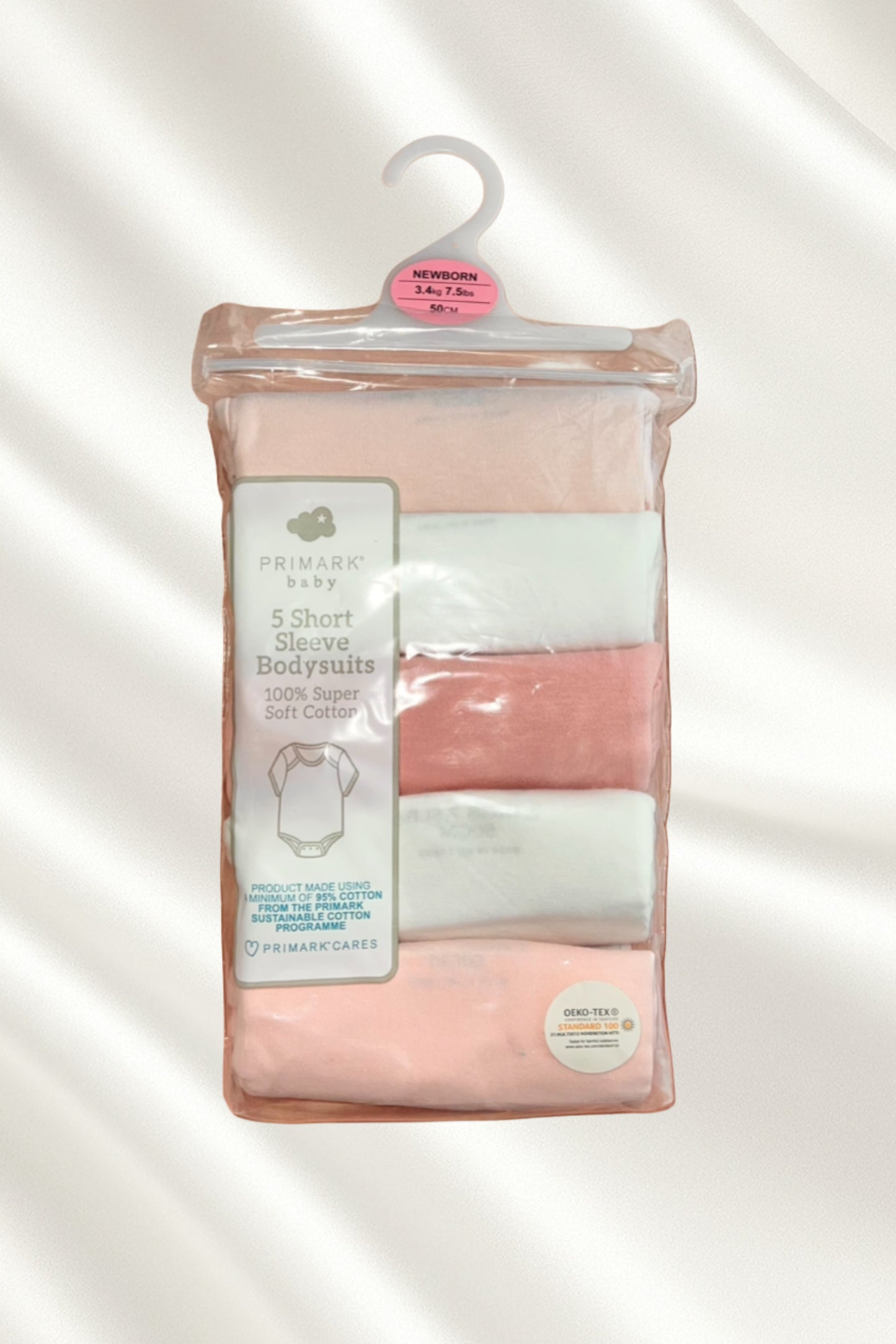 Pack 5 Bodies demi manches en Rose