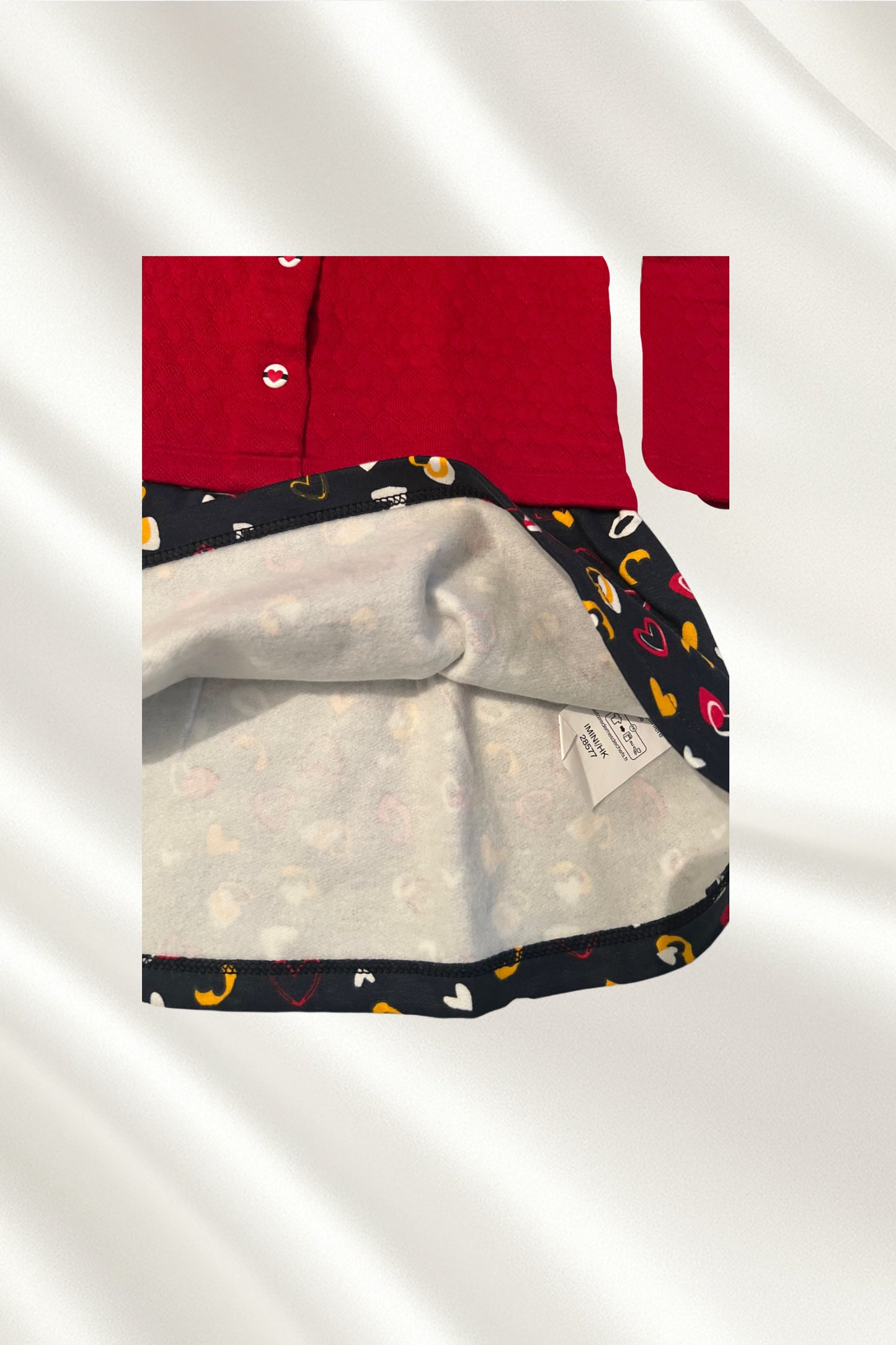 Robe rouge en molleton