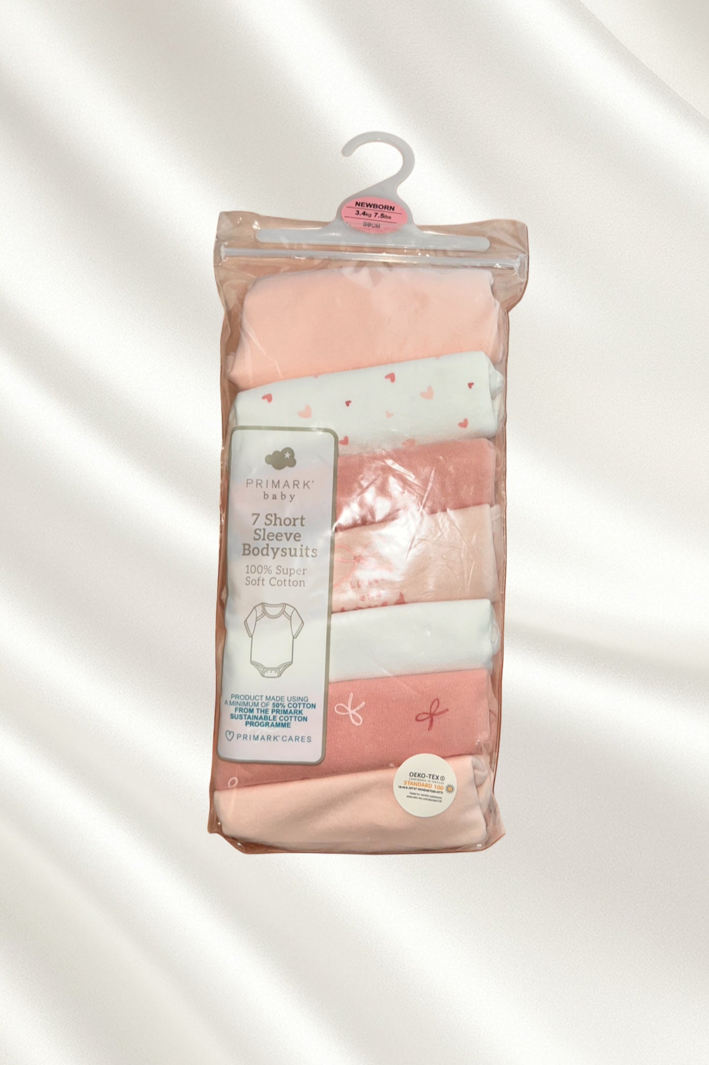 Pack 7 pcs Body demi manche en Rose