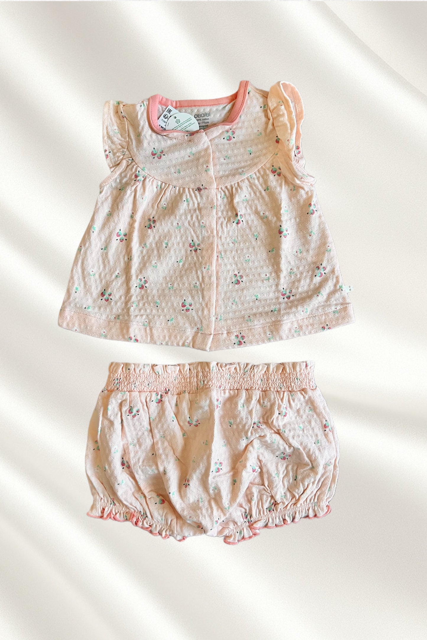 Ensemble 2 pcs blouse et bloomer en rose