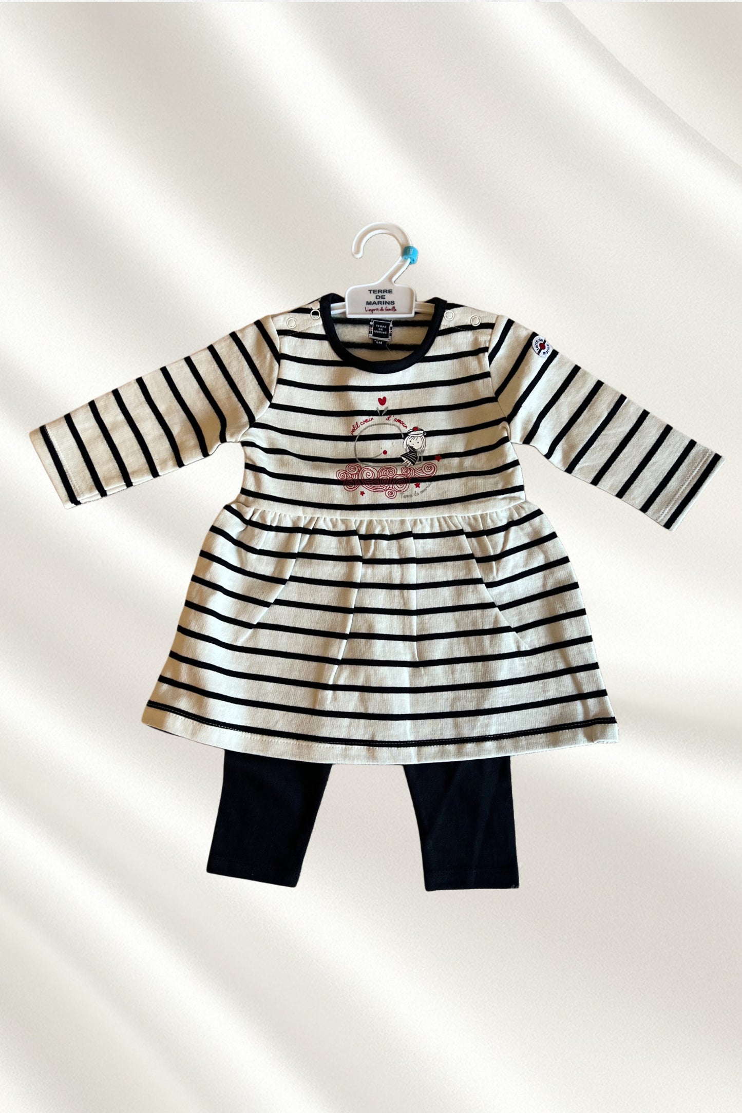Robe rayée avec legging