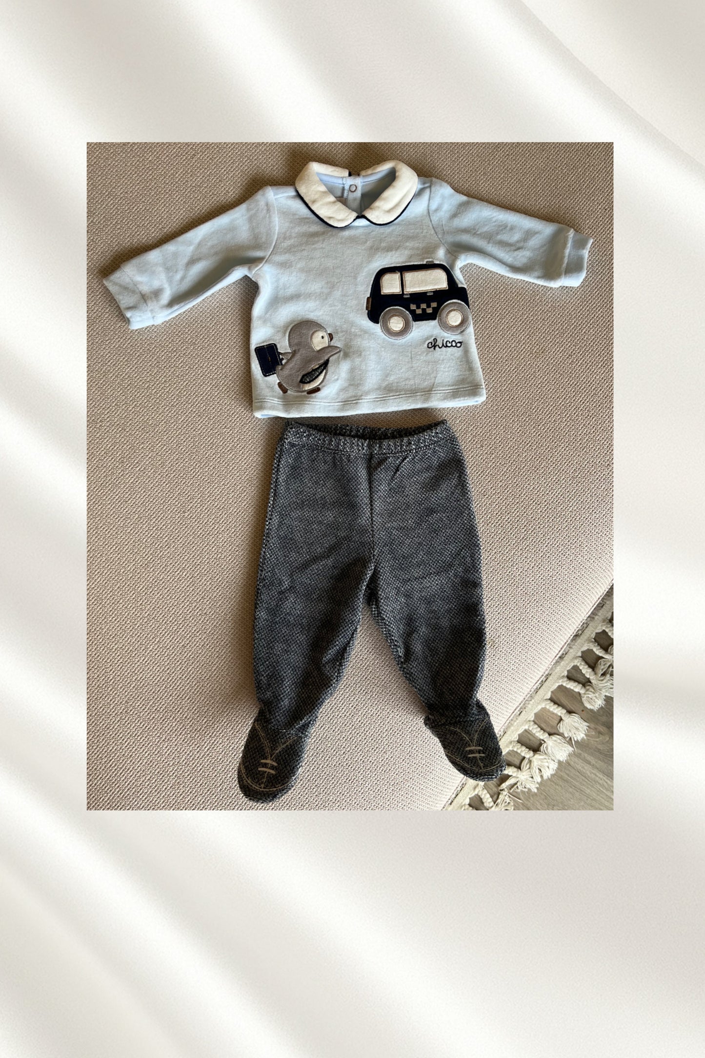 Ensemble Chicco en gris & bleu clair