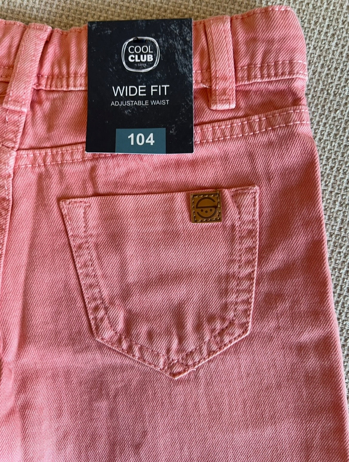Ensemble 2 pcs Jean rose saumon avec T-shirt motif chat
