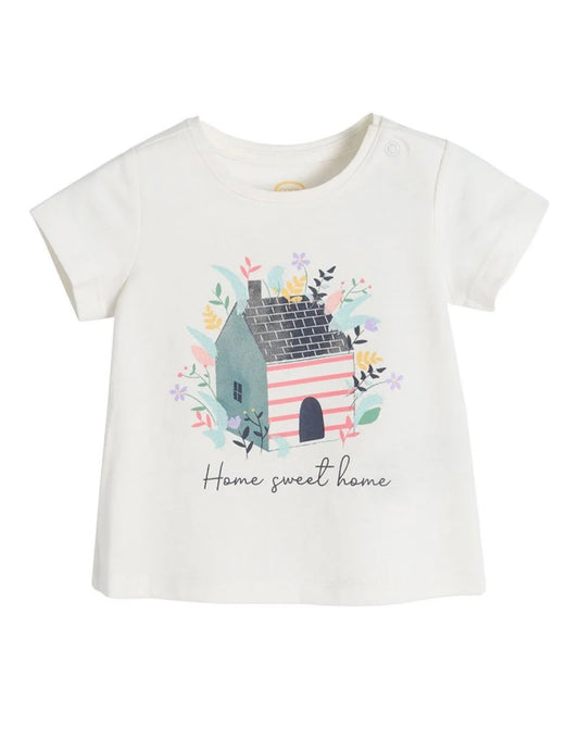Tshirt blanc motif maison