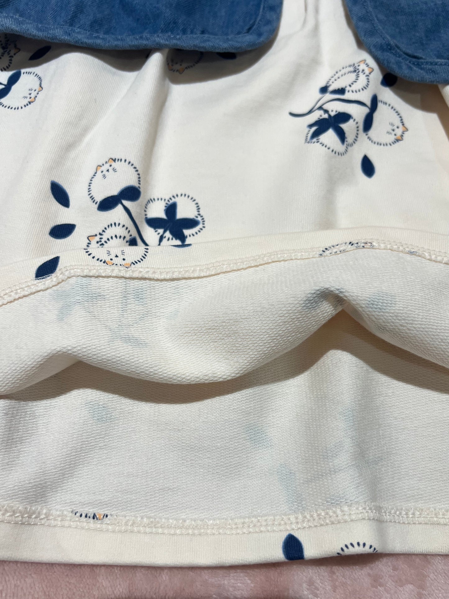 Robe fleurie avec gilet Denim