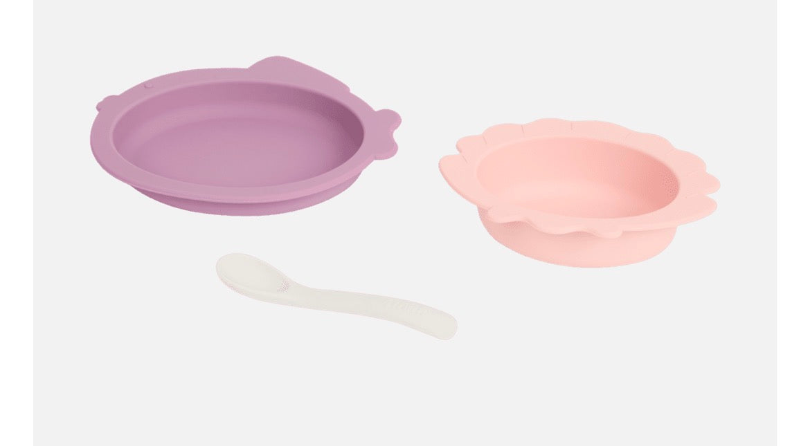 Set d'alimentation 2 plats et cuillère
