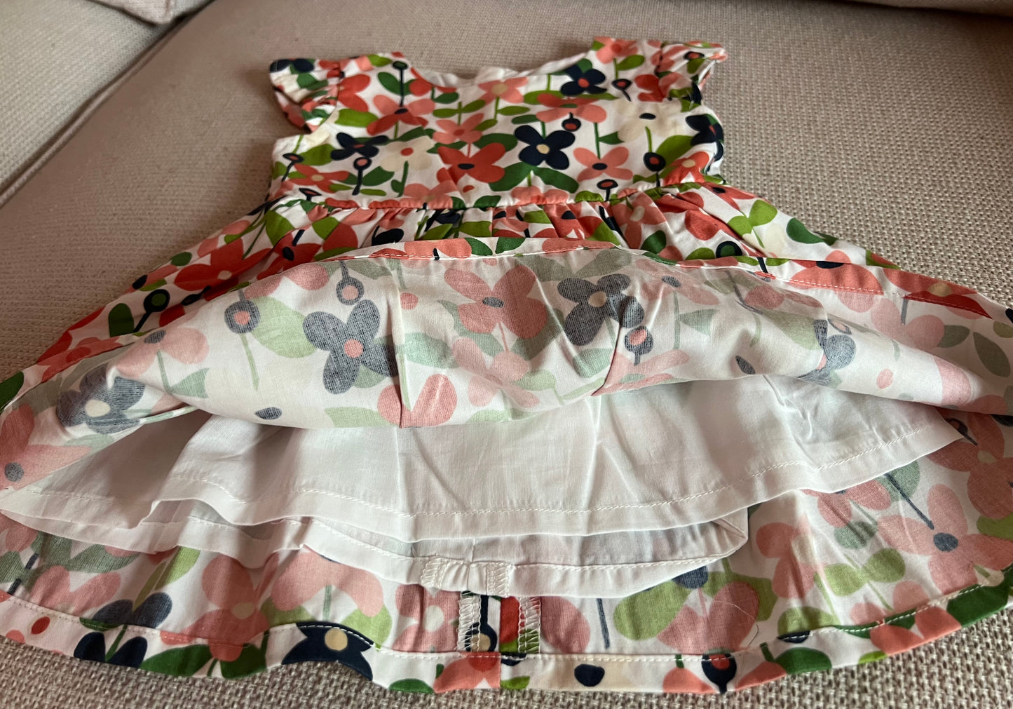 Robe + Bloomer en fleurs multicolore