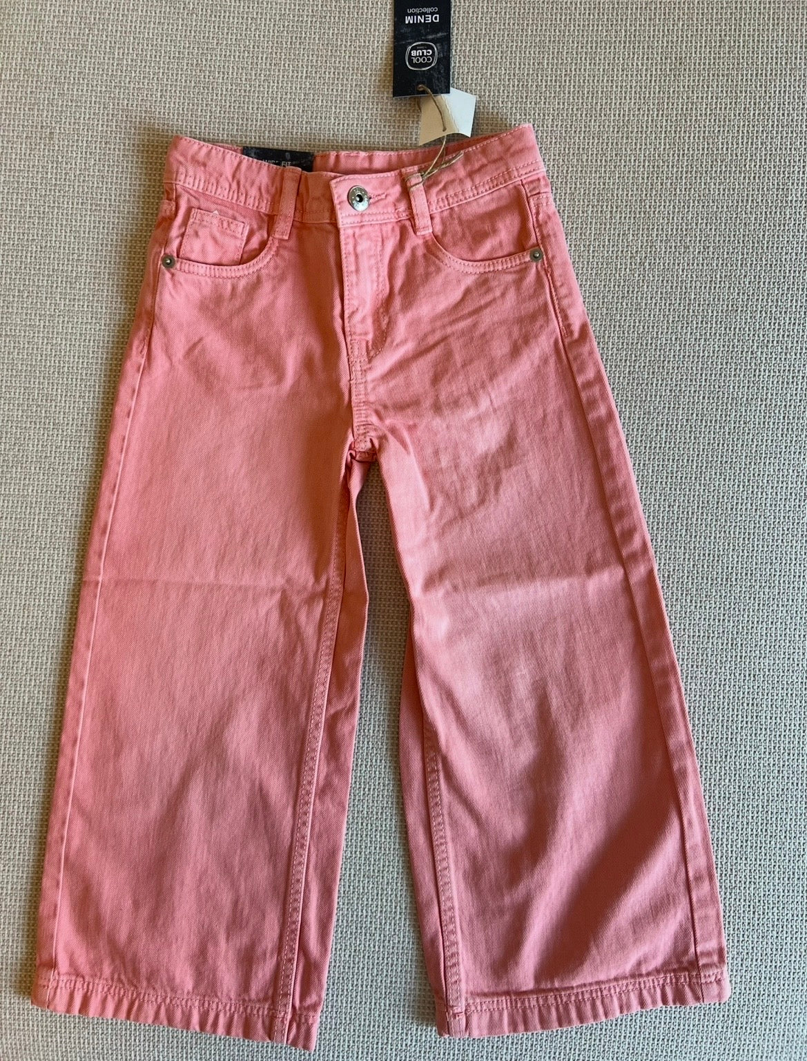 Ensemble 2 pcs Jean rose saumon avec T-shirt motif chat