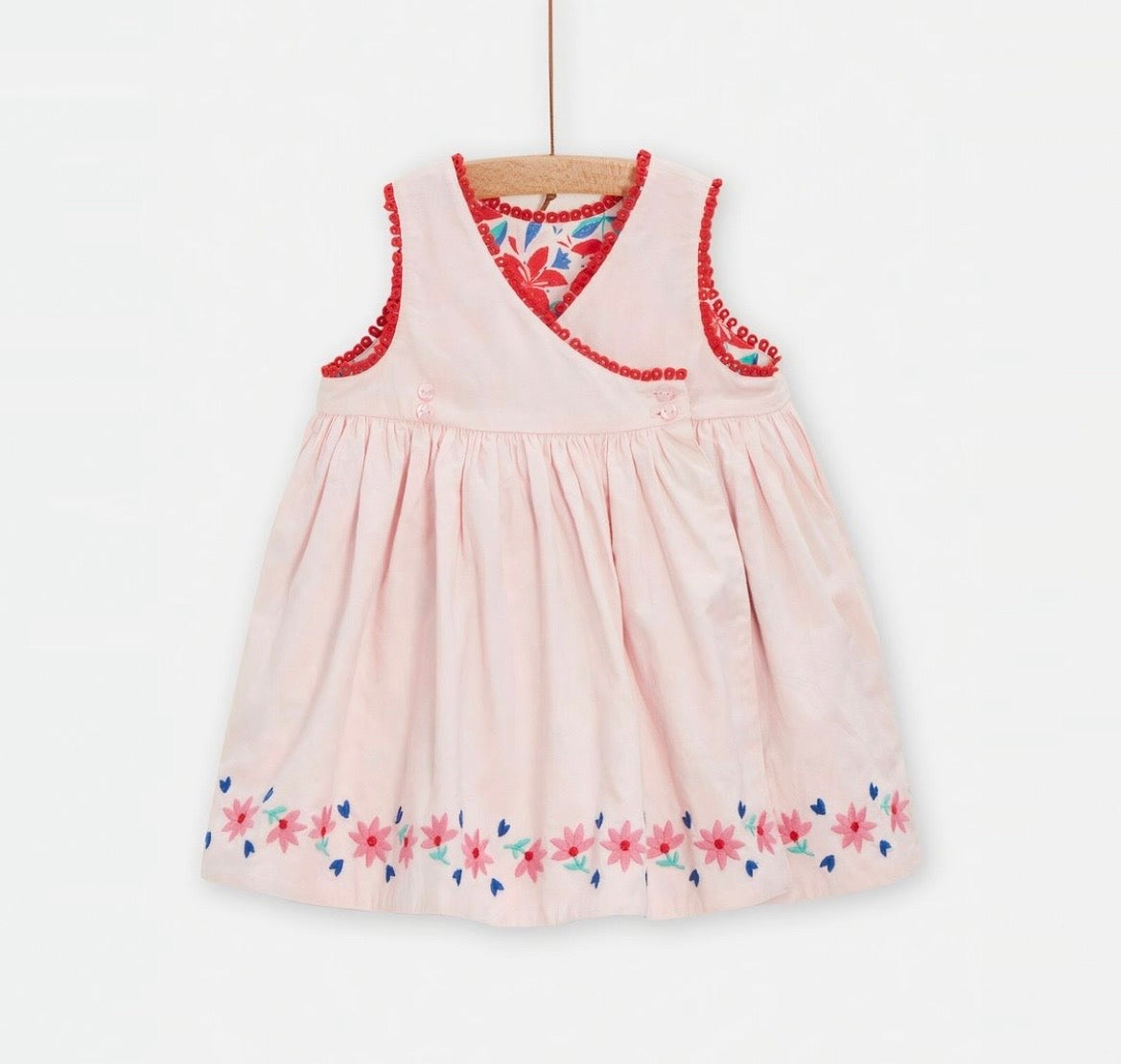 Robe cache cœur 2 faces en fleurs
