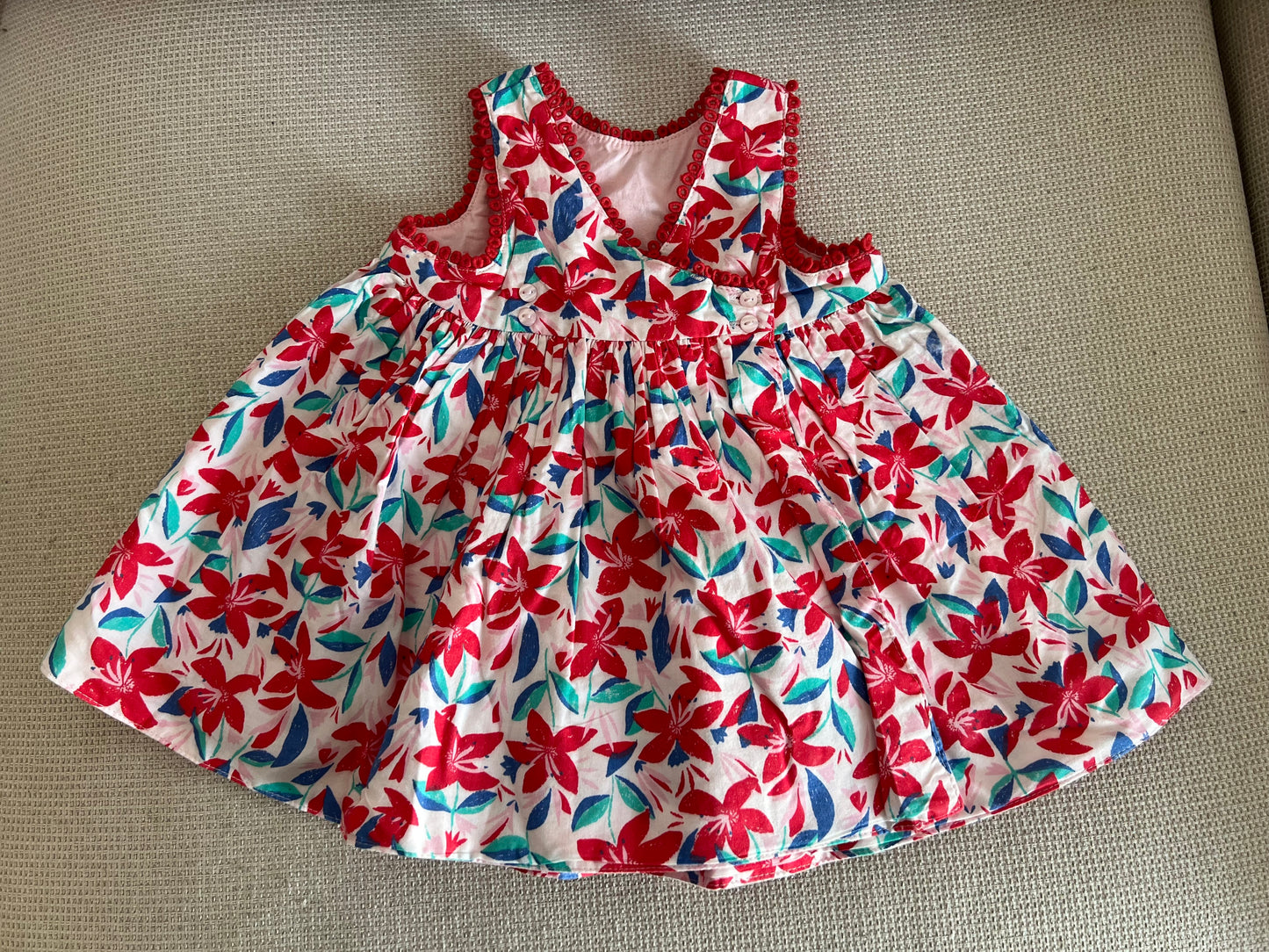 Robe cache cœur 2 faces en fleurs