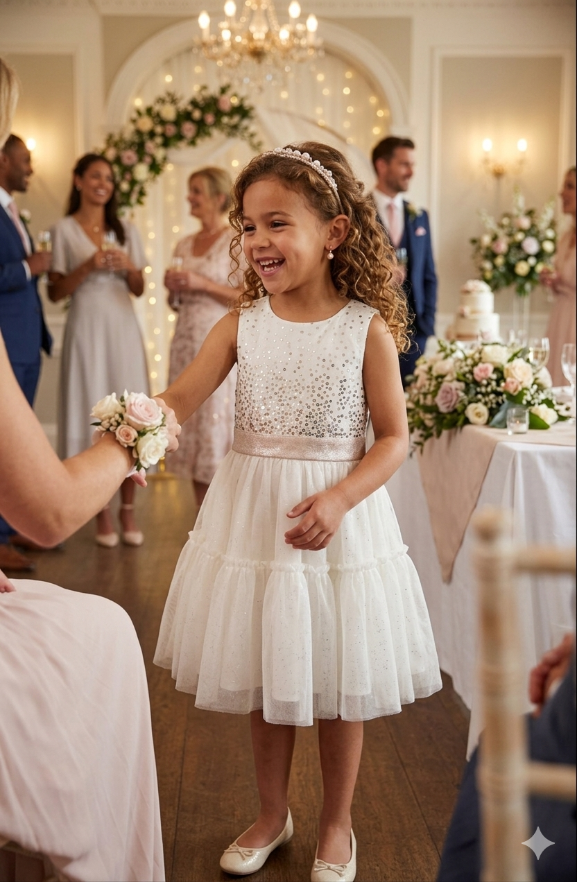 Robe anniversaire à sequins et tulle