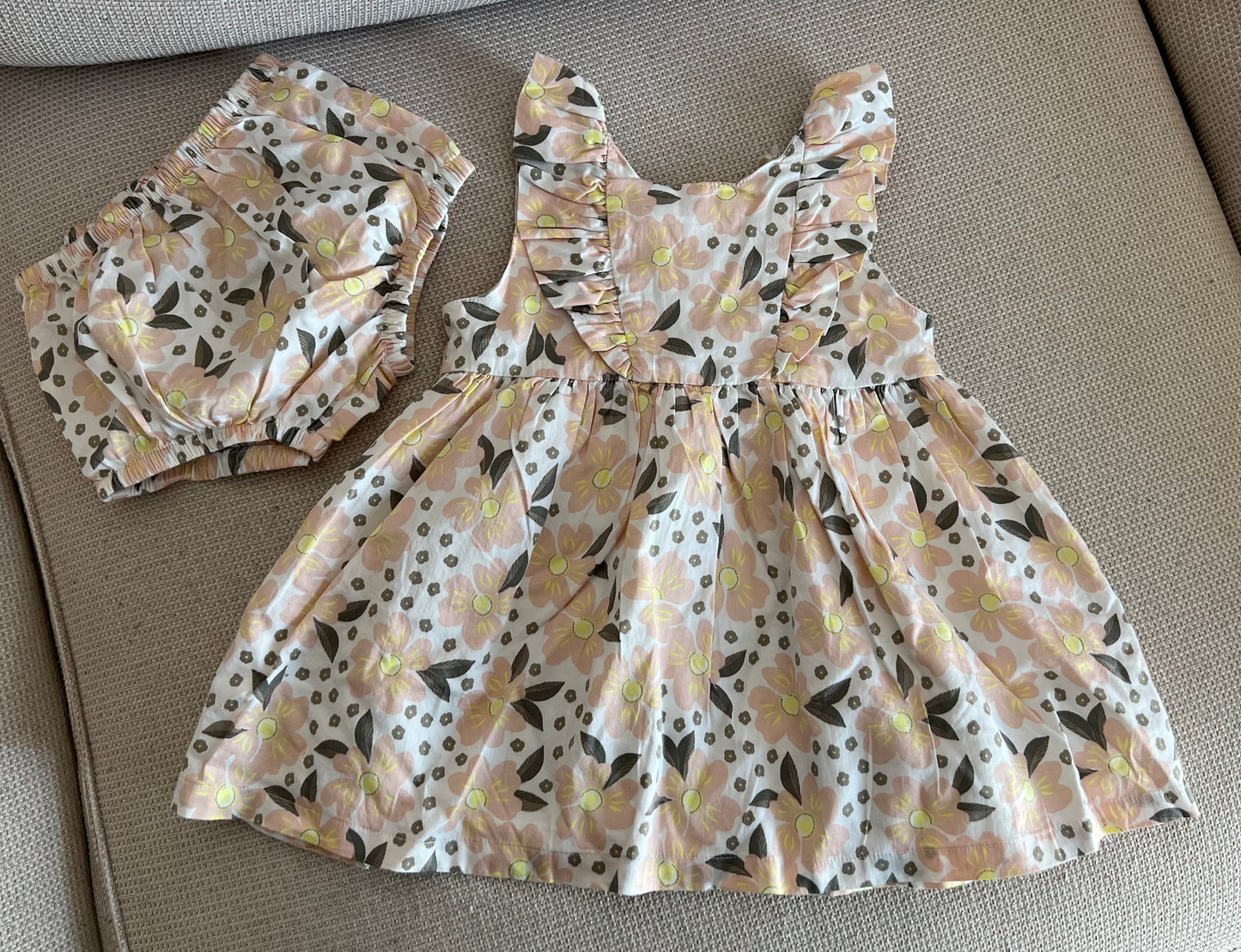 Robe + Bloomer imprimé fleuri