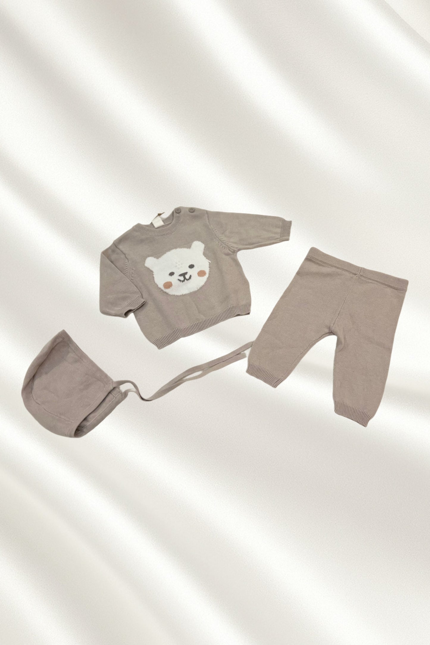 Lot 3 pcs nouveau-né couleur taupe