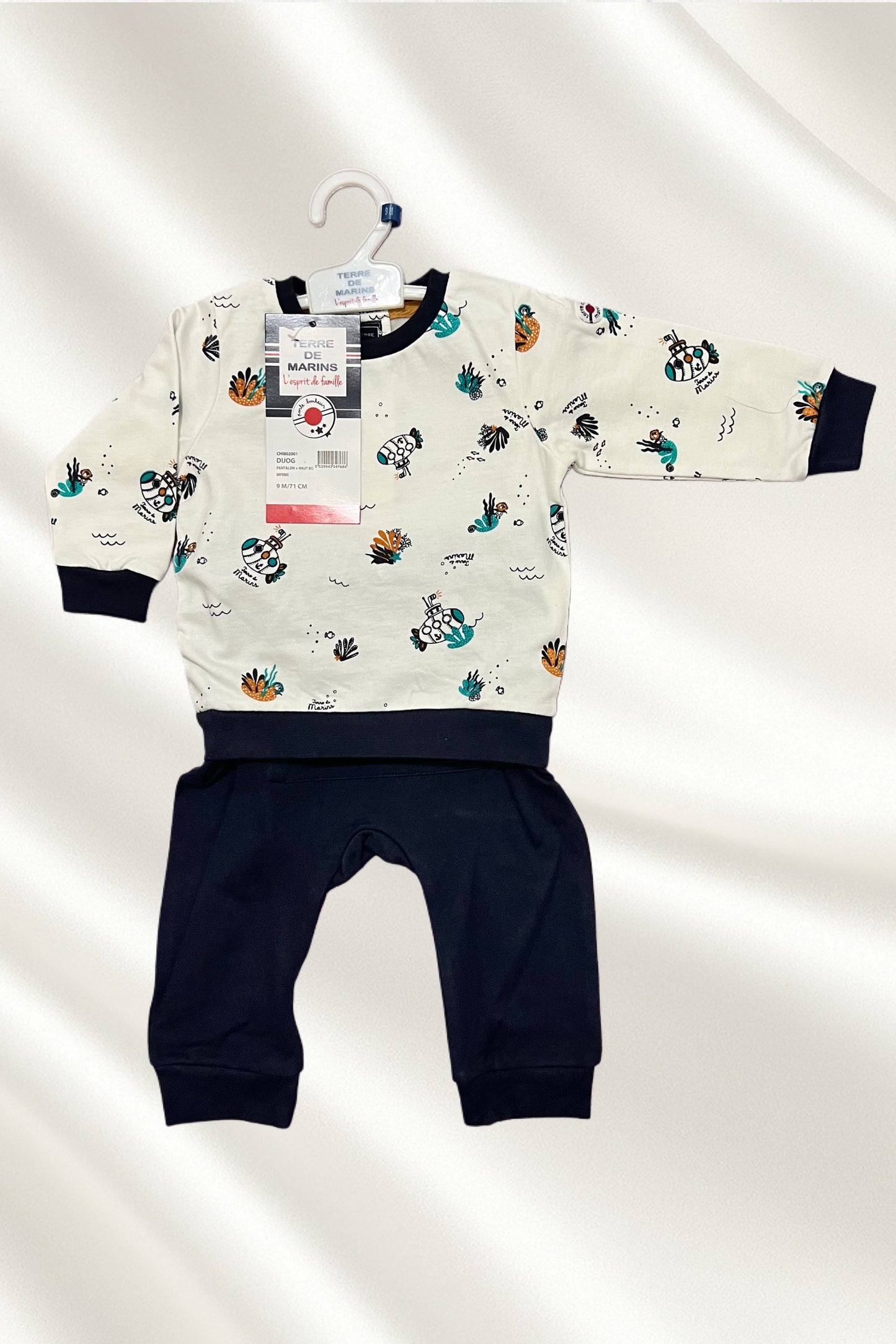Ensemble 2 pcs sweat et pantalon bleu marine