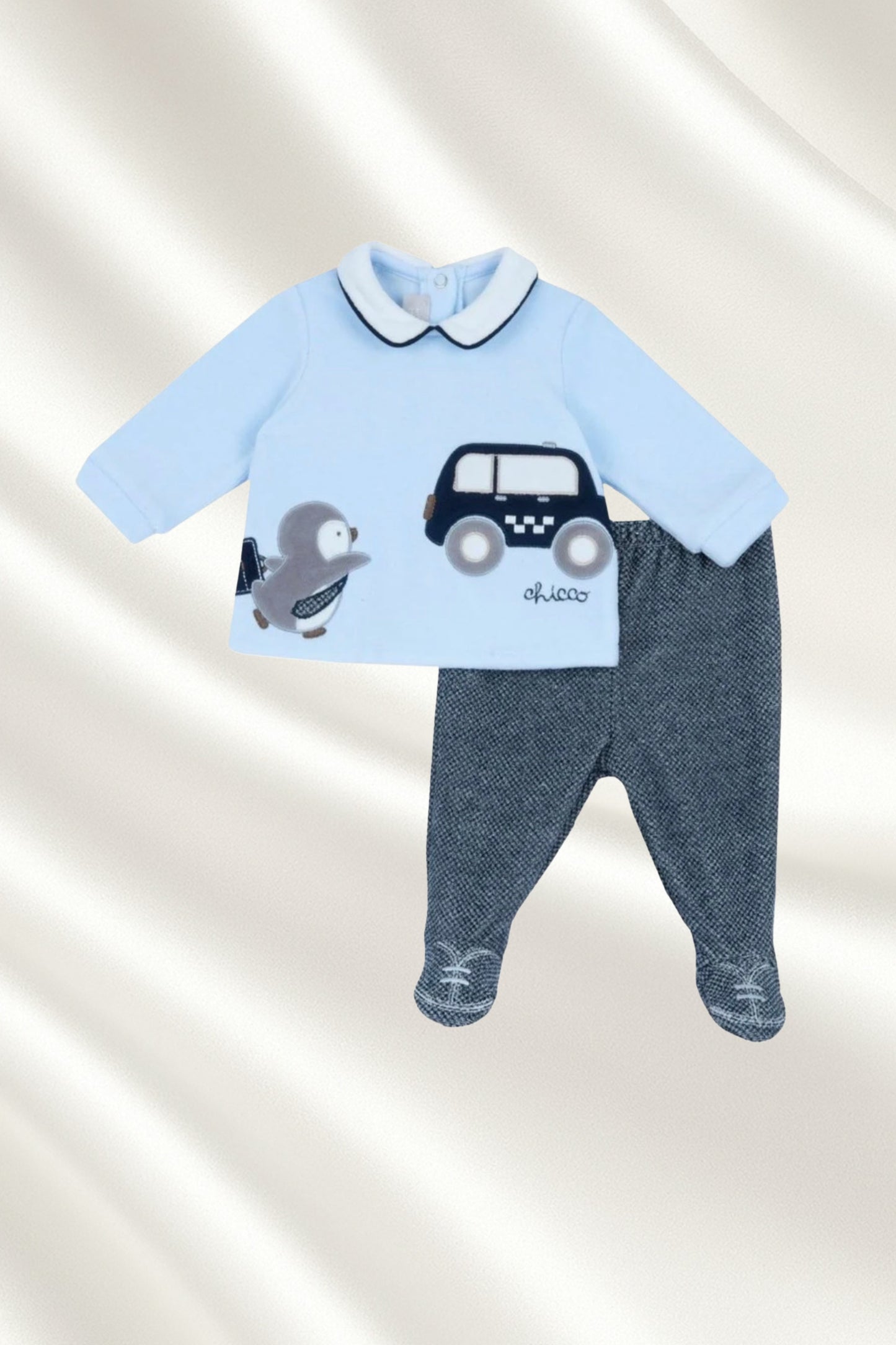 Ensemble Chicco en gris & bleu clair