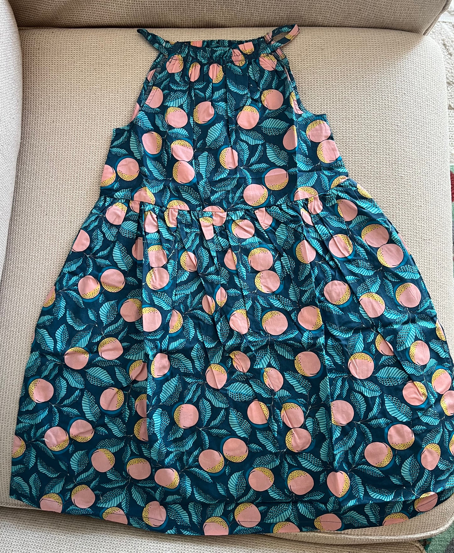 Robe bleue multicolore débardeur