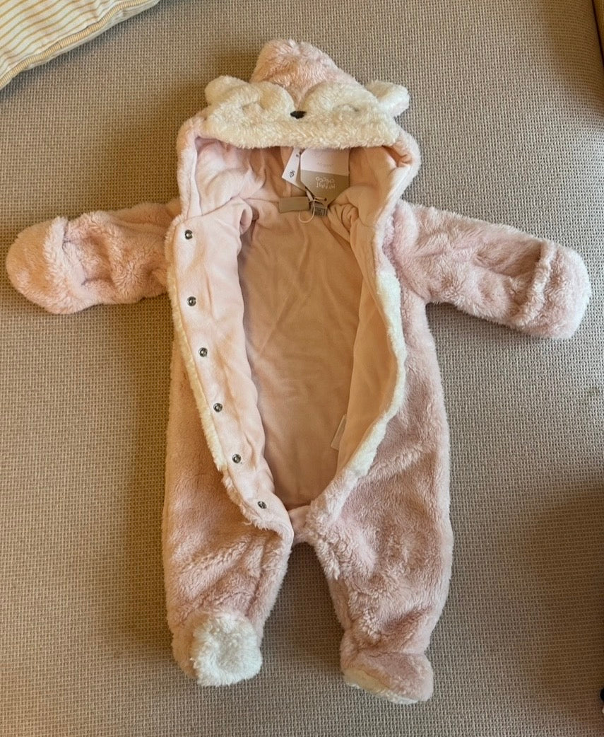 Combi-pilote à capuche Rose