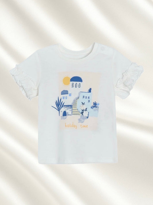 Tshirt blanc motif maisons