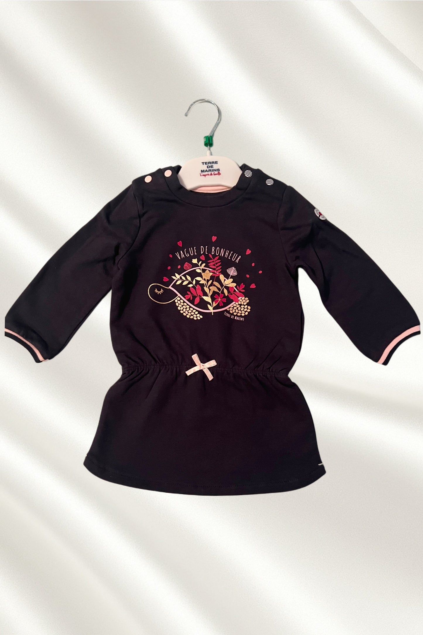 Robe fille bleu marine