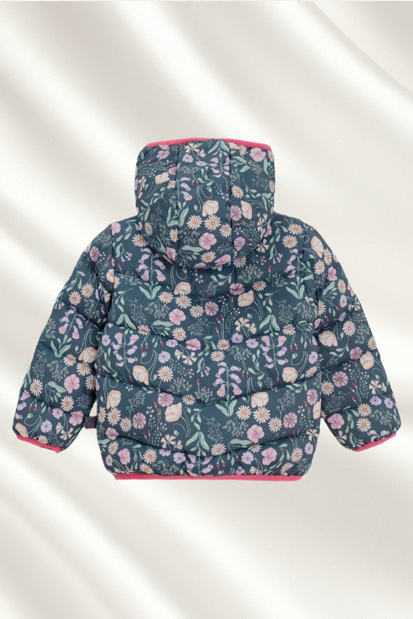 Doudoune fleurie en Bleu pour filles