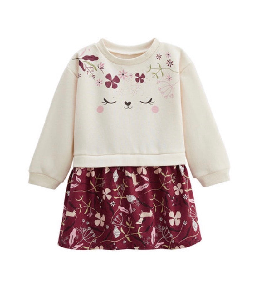 Robe purple en molleton Mila