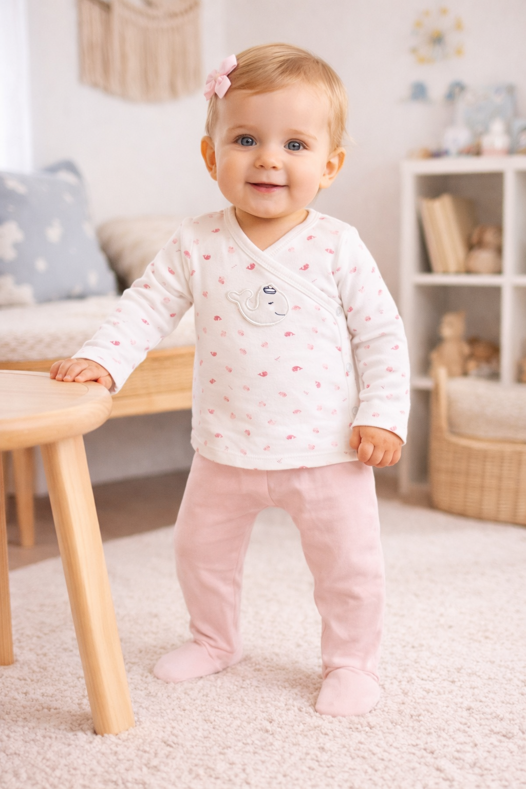 Ensemble cache-coeur avec pantalon Rose