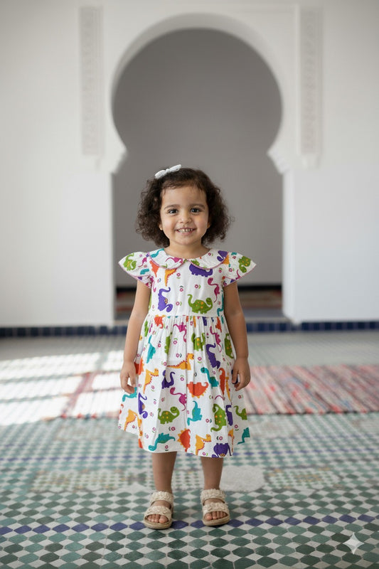 Robe à motif dinosaures