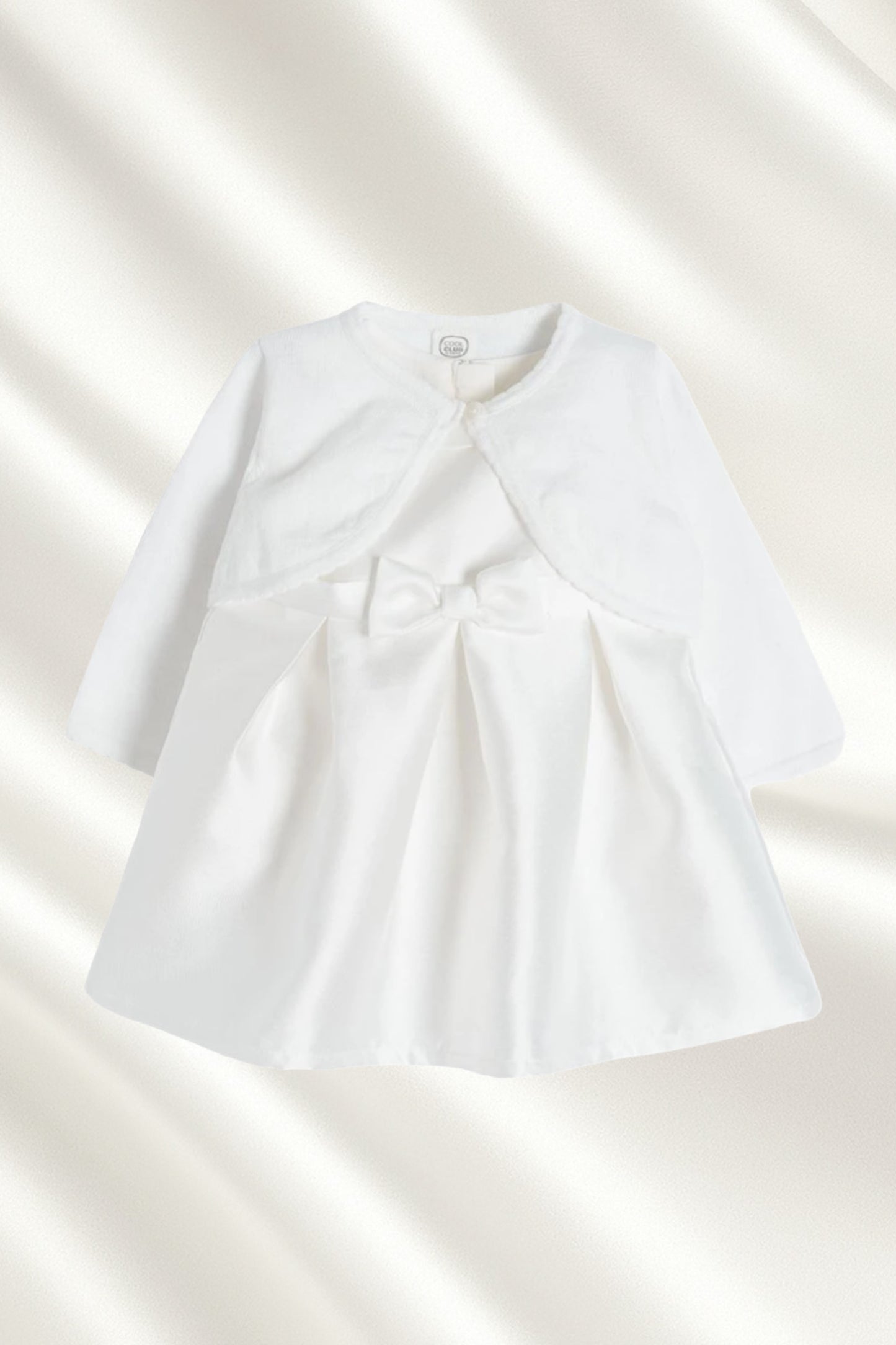 Robe anniversaire sans manches avec boléro