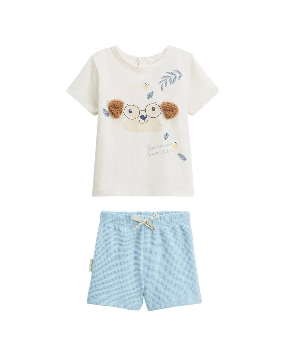 Ensemble 2 pcs Tshirt & short bleu ciel garçon