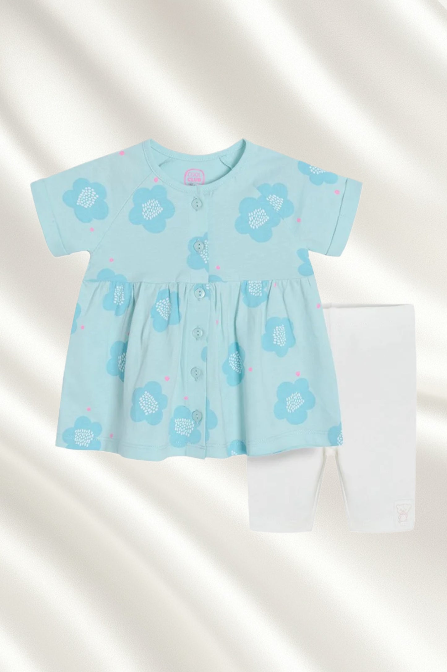 Ensemble 2 pcs robe à manches courtes et legging