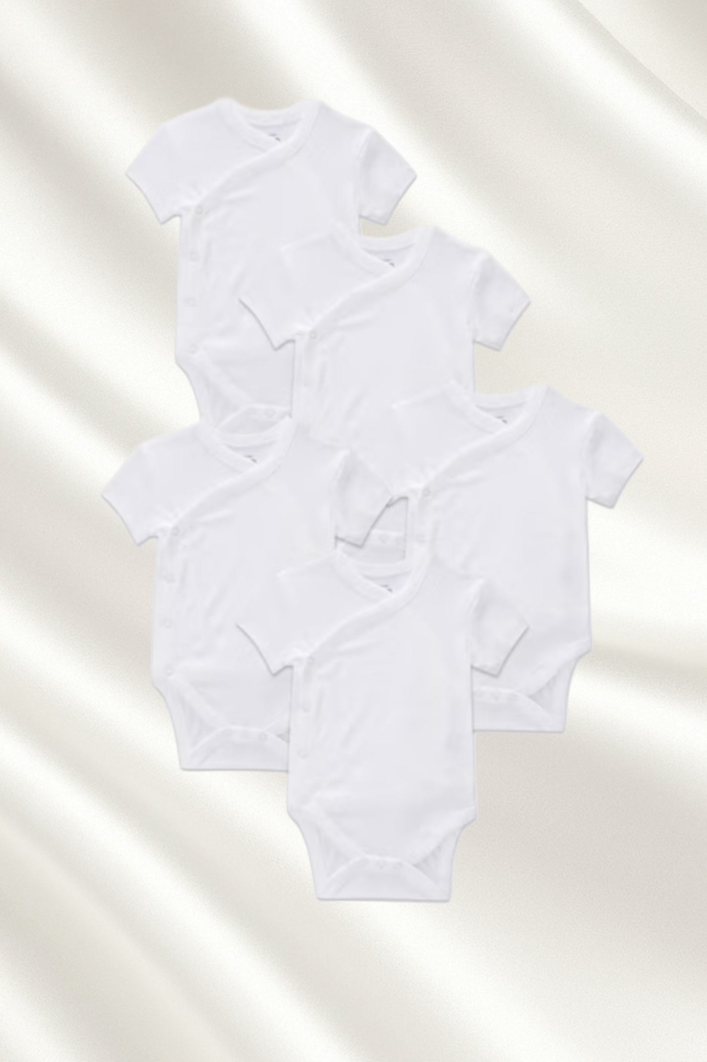 Pack 5 pcs Body cache coeur en Blanc