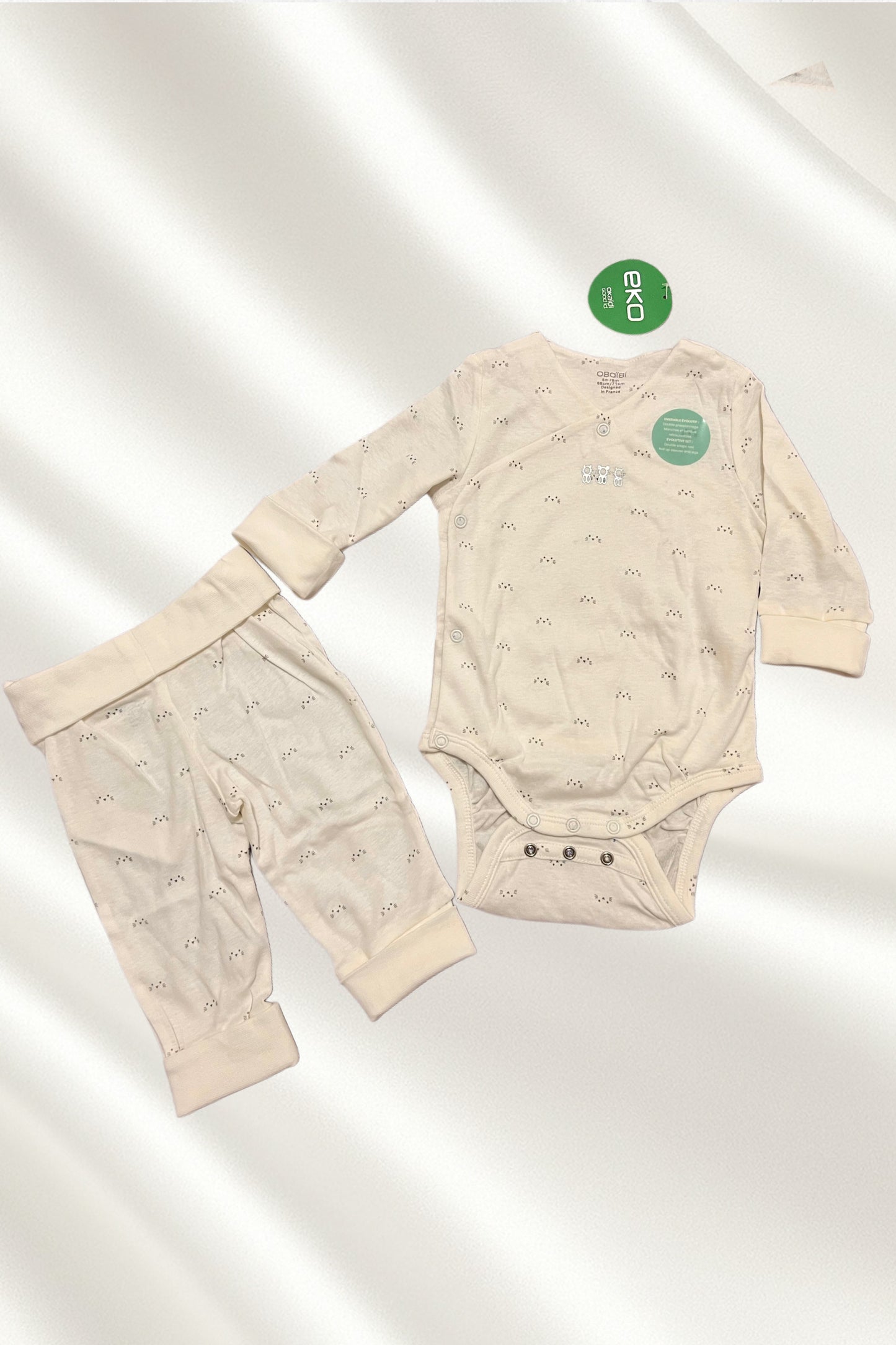Ensemble 2 pcs Body et pantalon évolutif motif chat
