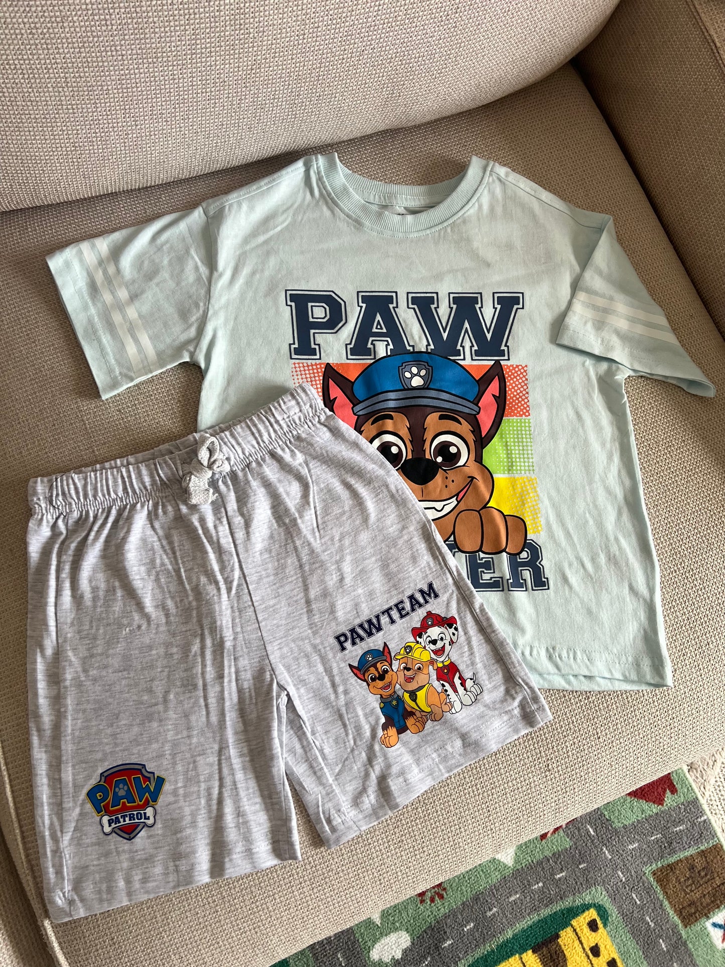 Ensemble 2 pcs Pat Patrouille bleu ciel & gris garçon