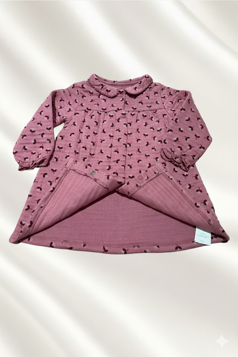 Robe avec legging Rose bordeau