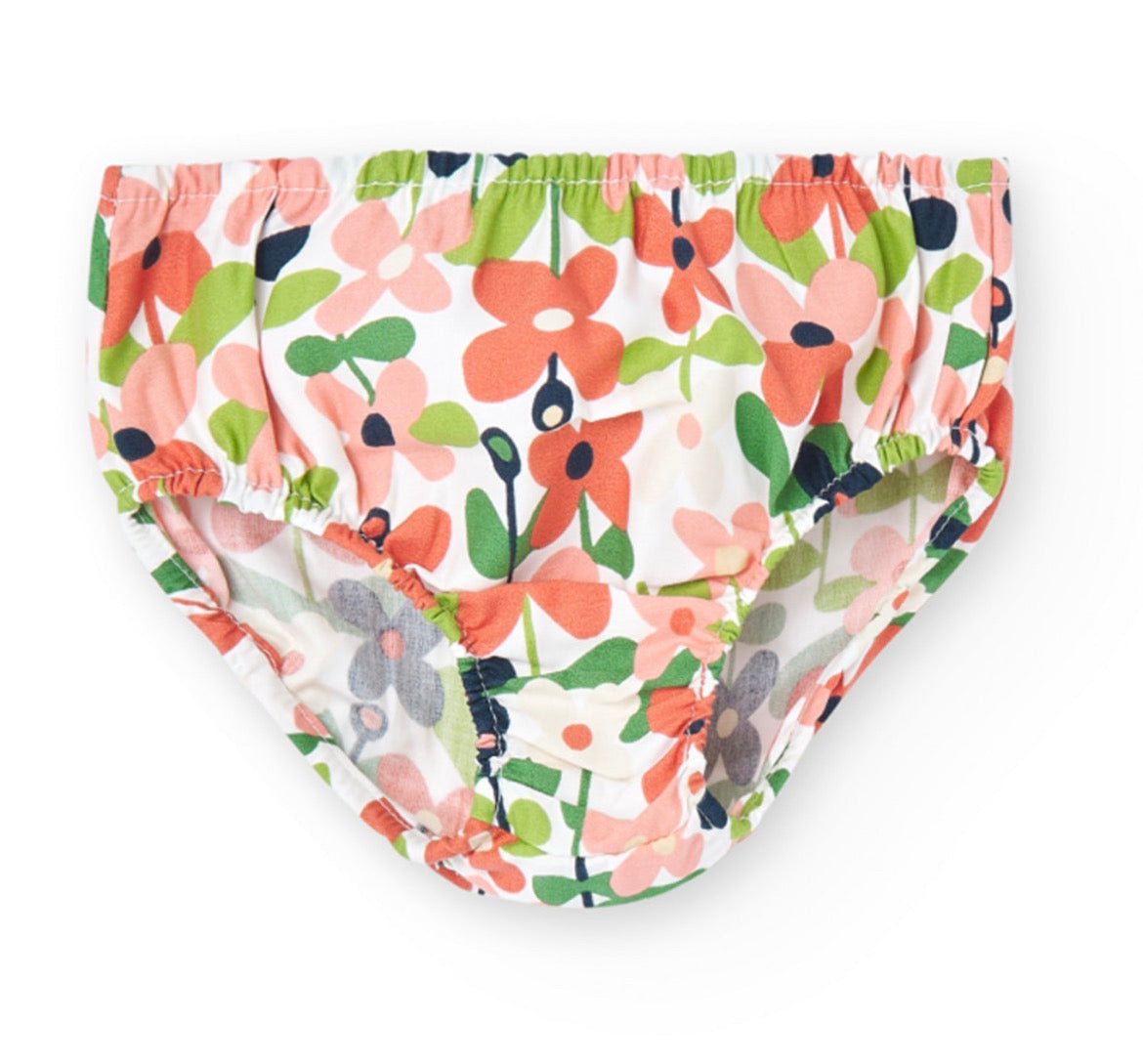 Robe + Bloomer en fleurs multicolore