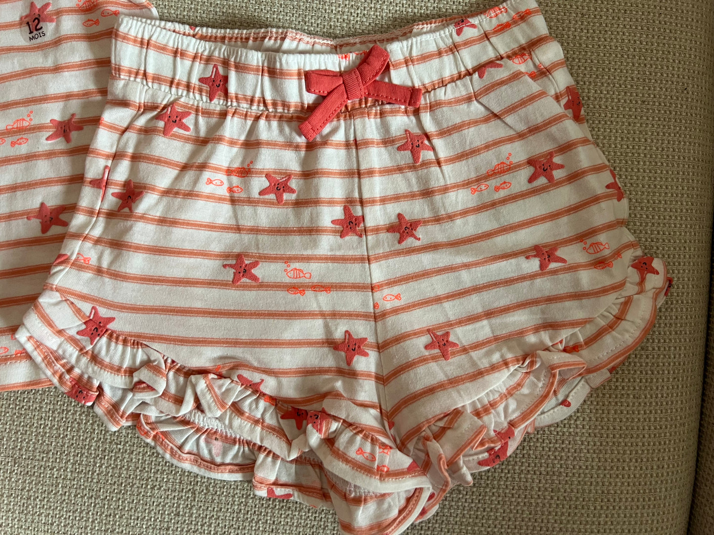 Ensemble 2 pcs en Rose corail