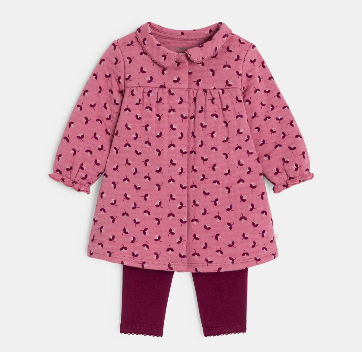 Robe avec legging Rose bordeau