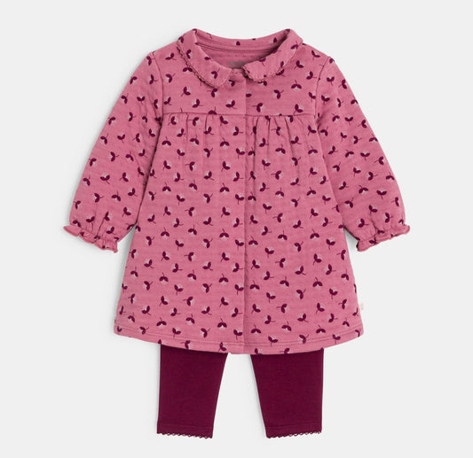 Robe avec legging Rose bordeau