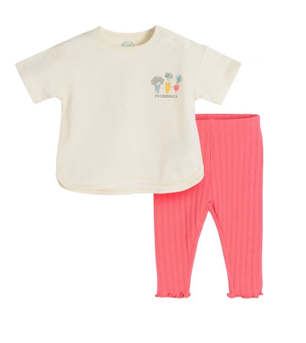 Ensemble 2 pcs Tshirt et legging corail