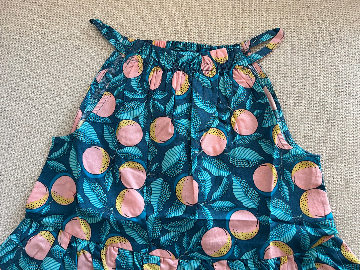 Robe bleue multicolore débardeur