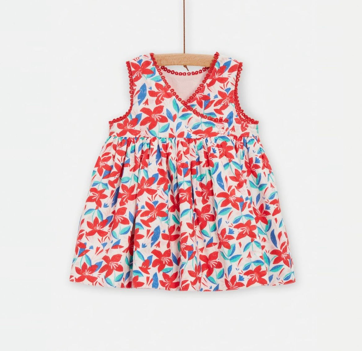 Robe cache cœur 2 faces en fleurs