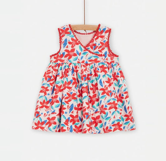 Robe cache cœur 2 faces en fleurs