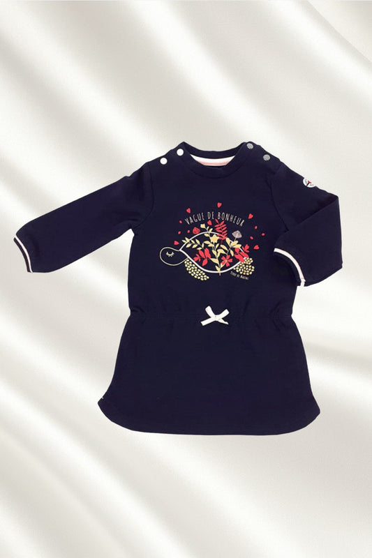 Robe fille bleu marine