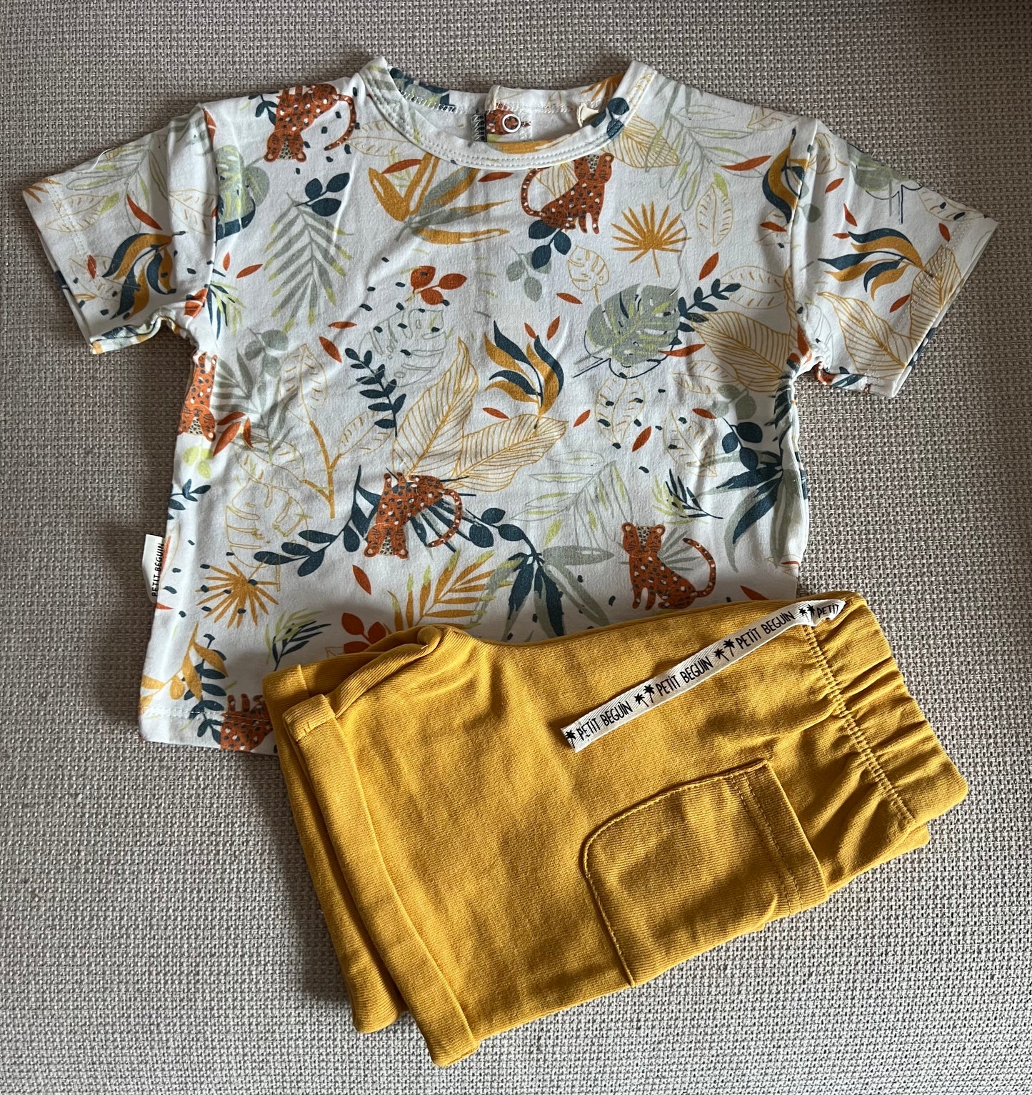 Ensemble 2 pcs Tshirt & short moutarde garçon